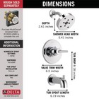Delta Trinsic 14 Series Tub And Shower Trim Chrome-certified Refurbished