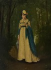 J Dupuis  french  19th Cen-ry    Portrait Of A Lady   Oil On Panel   Signed