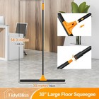Tidybliss 30  Large Floor Squeegee Broom Heavy Duty With 58 3  Long Handle