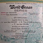 Vintage Replogle 12  World Ocean Series Raised Relief Globe Cold War Era Ussr