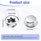 6 Pcs 3 8    Spring Steel Push On Nut Axle Caps  Axle Cap 3 8   Silver
