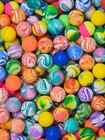 12 Mini Bouncy Balls 27mm  1       Marbleized  Multicolor  Solid Hi-bounce Toys