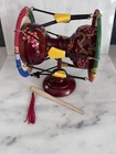 Vintage Korean Janggu Janggo Changgo Miniature Drum Hand Painted 