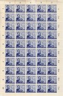 Stamp Germany Mi 888-93 Sc B272-7 Sheet 1944 Wwii Reich Gilder Post Office Mnh