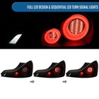 08-13 G37 14-15 Q60 Coupe Full Led Tail Lights Animated Sequential Black Smoke