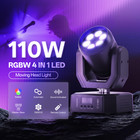 Mini 110w 6led Rgbw Sharpy Moving Head Beam Light Stage Effect Dmx Disco Bar