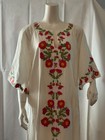 Frances Valentine White Embroidery Caftan Linen Cotton Sz 16 Xl Nwt