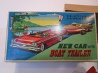 Vintage Ford Fairlane Car W boat   Trailer Friction Power W box Haji Japan
