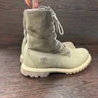 Timberland Women s Boots Size 8m Beige 8330r Waterproof Suede Shearling Lace Up