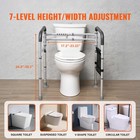 Uimoso Foldable Toilet Safety Rail Toilet Rail With Non-slip Handles For Seniors