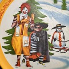 Vintage Mcdonald   s Plate 1977 Ronald Mcdonald Christmas Winter Scene Melamine