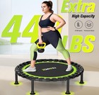 Foldable 40  Rebounder Trampoline For Adults  440 Lbs Capacity  Indoor Gym