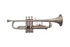 Trumpet  New Silver Nickel Finished Bb Keys Trumpet  free Hard Case mouthpiece