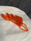 Vintage Tupperware Measuring Spoons W d Ring Set Of 7 Orange