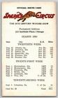 Vintage 1930 Sparks Circus Route Card Alabama Locations - Tiger