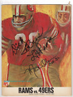 Merle Olsen   Dick Bass Signed 1966 Rams Vs 49ers Program Amco Coa 21984