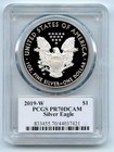 2019 W  1 Proof American Silver Eagle 1oz Pcgs Pr70dcam Thomas Cleveland Eagle