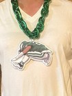 New Eagles Nfl    s Greatest Iconic Hurdle -big Green Necklace - Saquon Barkley   