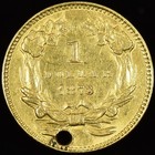 1873  1 Gold Piece     Au Almost Unc Details     Type 3 T3 Coin Holed Hole    trusted   