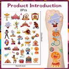 Carnival Circus Temporary Tattoos - 200  Themed Party Decorations Red 