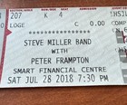 Steve Miller Band Peter Frampton 7 28 18 Smart Finanancial Ctr  Ticket Stub