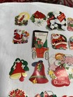 Vintage Christmas Stickers Gummed Seals Lot Of 25 Assorted Styles And Sizes 
