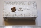 1904 St  Louis World s Fair Souvenir  where s My  Aluminum Cuff Link Box
