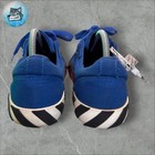 Off-white Black Blue Vulcanized Canvas Low Top Sneakers Size 39 Us 6