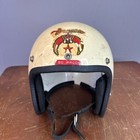 Vintage A i m  H301 Motorcycle Helmet Abdallah Shriners Open Face Cream 90 Proof
