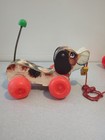 2 Fisher Price Little Snoopy Dogs Wood Pull Toy