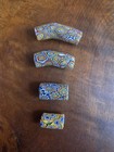 Antique Venetian Millefiori Glass African Trade Beads W  2 Elbows    Lot Of 4 