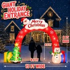 15ft Christmas Inflatables Archway With Led Lights blow Up Yard Red white