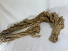 Vintage 1970   s Jute Wood Beads Macrame Plant Hanger 5   