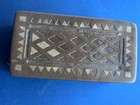 Antique Filipino 19th Century Silver Inlay And Bronze Betel Nut Box