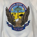 Vintage 91 Operation Desert Storm Gulf War Victory Xl White Sweatshirt Usa Made