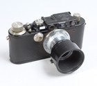 1936 Leica Lll  5cm F 3 5 Elmar-case-fikus Hood-camera Works Film Tested