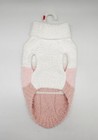 Pink White Knit Pet Winter Sweater Dog Warm Coat Jacket Size Small 10-20 Lbs
