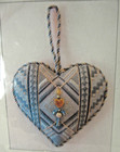 Htf Gay Ann Rogers Green And Gold Heart Needlepoint ctd Thread Kit