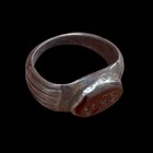 Ancient Roman Silver Intaglio Ring  Fortuna- 2nd Century Ad     r2042 