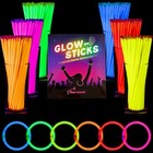 Mega-l 100 Pcs Bright Glow Sticks Bulk - Halloween Glow In The Dark Party Suppli