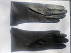 Beautiful Pair Of Authentic Vintage Women s Black Leather Dress Gloves 
