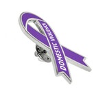 Pinmart s Domestic Violence Purple Awareness Ribbon Enamel Lapel Pin