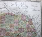 Rand Mcnally Commercial Atlas Map Page Of Nebraska 1913 With Railroad Lines