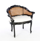 Antique French Louis Xv Style Walnut Cane Bergere Armchair -29   X 29  h
