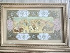 Antique Persian Pianting Miniature 2 Different Scenes On Bone In A Khatam Frame