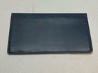 Vintage Calfed Checkbook Holder Calendar Blue Faux Leather Cover