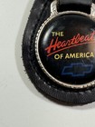 Vintage Chevrolet    the Heartbeat Of America    Leather Keychain Leather     Black