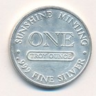 Sunshine Minting 1 One Troy Ounce 999 Silver Round Medallion