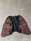 Vintage Rag Rug Vest Boho Hippie Festival Artisan Folk Art Whimsigoth Grunge