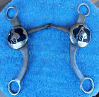2-1 4 In bucking Bronc Bronco Silver Concho Iron Shank Snaffle Horse Bit